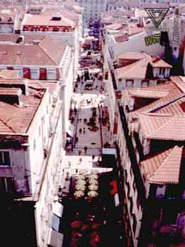 Aerial view of the Baixa zone